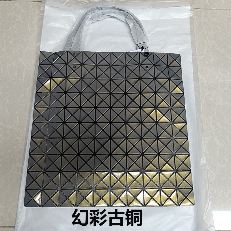 Japanese Triangle Rhomboid Bag House 10-Compartment Folding Bag Fashionable Geometric Rhomboid Bag Lifetime Shoulder Portable Tote Bag For Women - Image 3