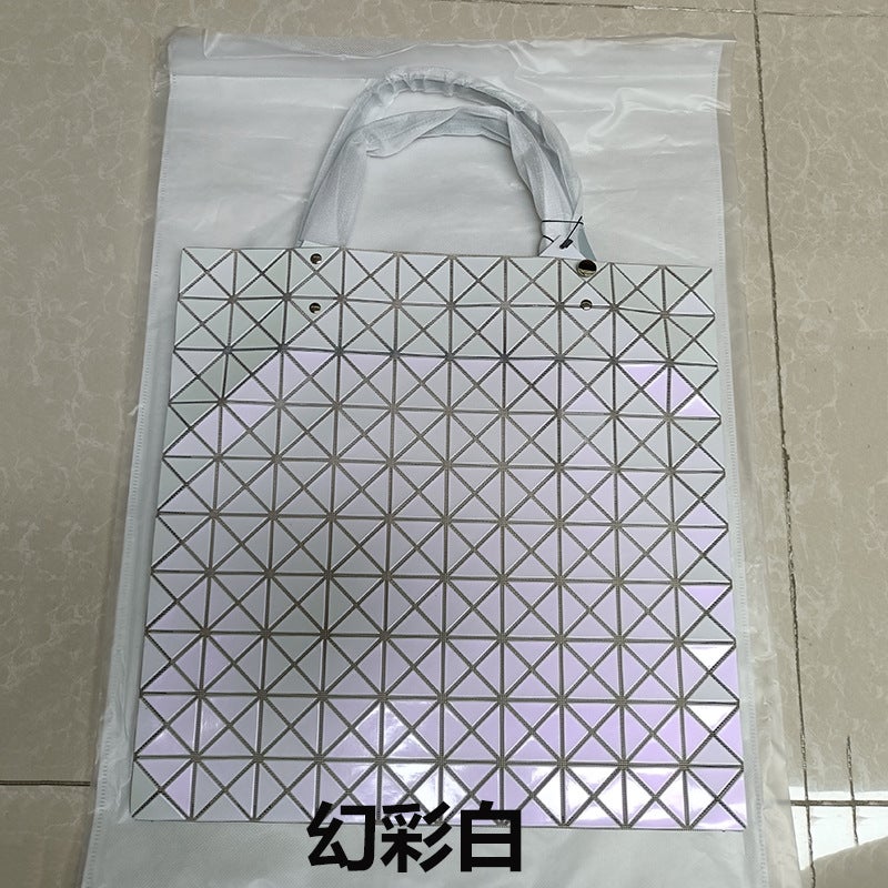 Japanese Triangle Rhomboid Bag House 10-Compartment Folding Bag Fashionable Geometric Rhomboid Bag Lifetime Shoulder Portable Tote Bag For Women - Image 4