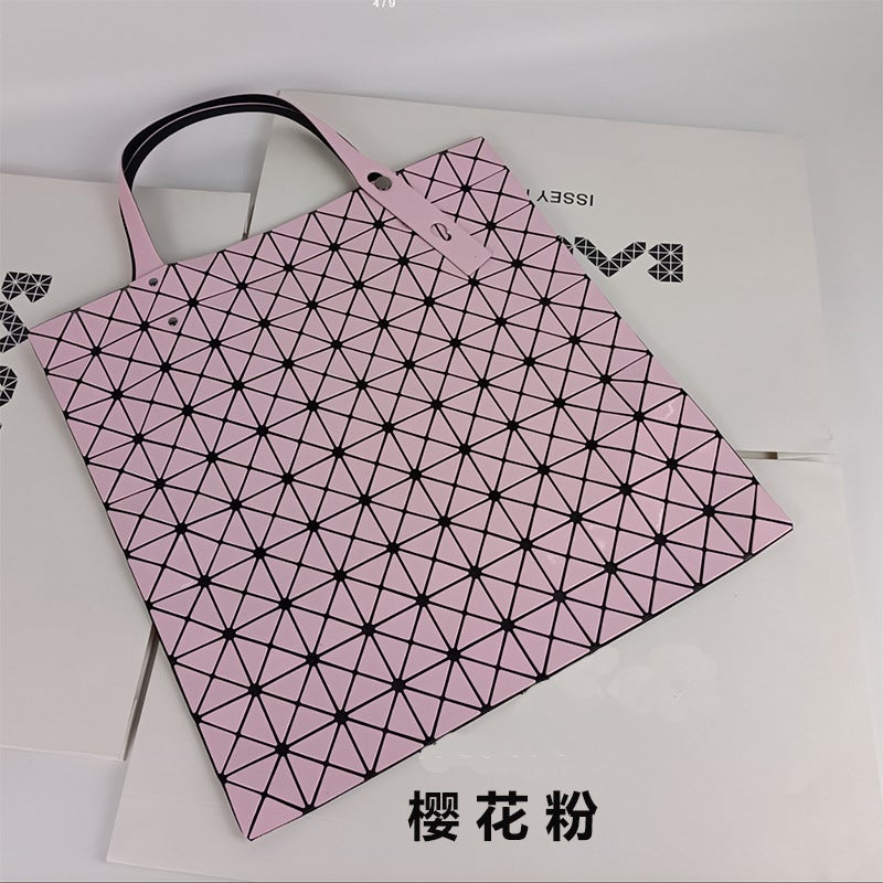 Japanese Triangle Rhomboid Bag House 10-Compartment Folding Bag Fashionable Geometric Rhomboid Bag Lifetime Shoulder Portable Tote Bag For Women - Image 1