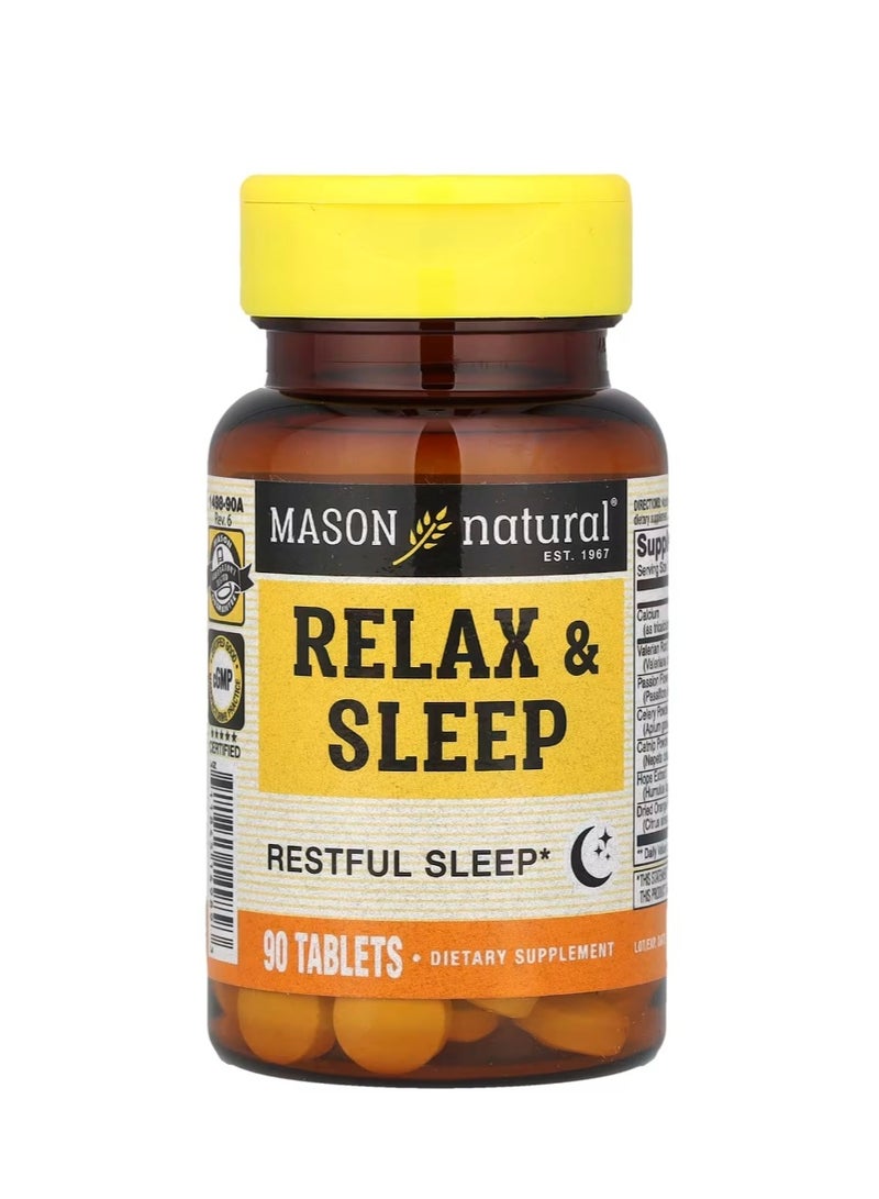 Mason Natural Relax & Sleep 90 Tablets - Image 1