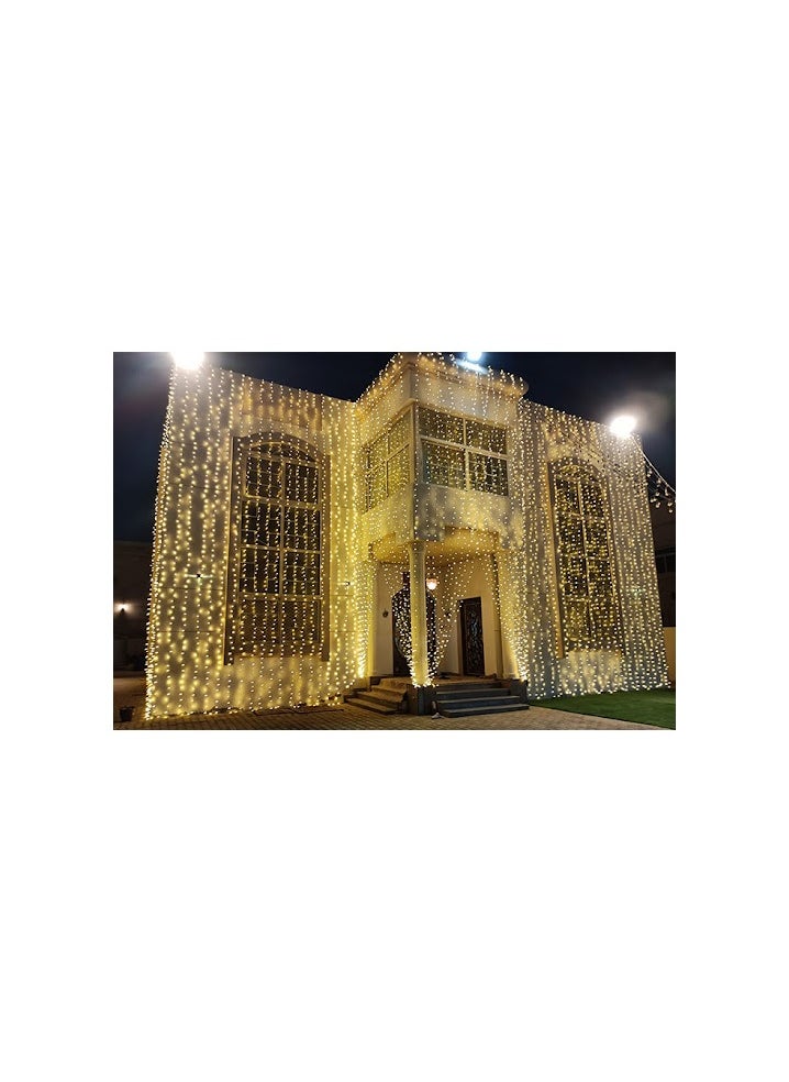 ماركة غير محددة أضواء الجنية، مصابيح LED خارجية، 32 مترًا 300 وات LED 8 أوضاع بيضاء دافئة، ديوالي، عيد الميلاد، حفلة عيد الميلاد، غرفة النوم، الزفاف، داخلي/خارجي للديكور متعدد الأغراض  - Image 2
