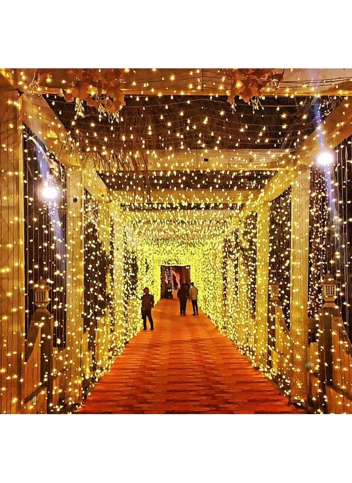 ماركة غير محددة أضواء الجنية، مصابيح LED خارجية، 32 مترًا 300 وات LED 8 أوضاع بيضاء دافئة، ديوالي، عيد الميلاد، حفلة عيد الميلاد، غرفة النوم، الزفاف، داخلي/خارجي للديكور متعدد الأغراض  - Image 3