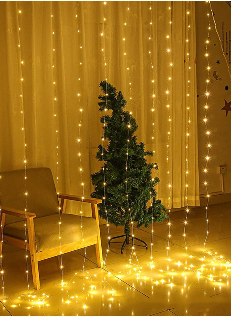 ماركة غير محددة أضواء الجنية، مصابيح LED خارجية، 32 مترًا 300 وات LED 8 أوضاع بيضاء دافئة، ديوالي، عيد الميلاد، حفلة عيد الميلاد، غرفة النوم، الزفاف، داخلي/خارجي للديكور متعدد الأغراض  - Image 4