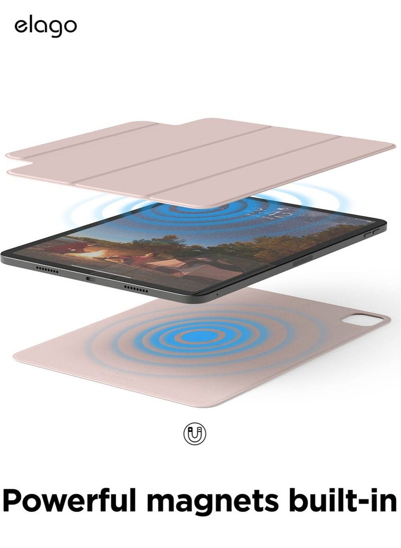 Elago غطاء حماية مغناطيسي لجهاز iPad Pro مقاس 11 بوصة من الجيل الرابع (2022) والجيل الثالث (2021) والجيل الثاني (2020) - وردي رملي مع وظيفة السكون والاستيقاظ التلقائي - Image 4