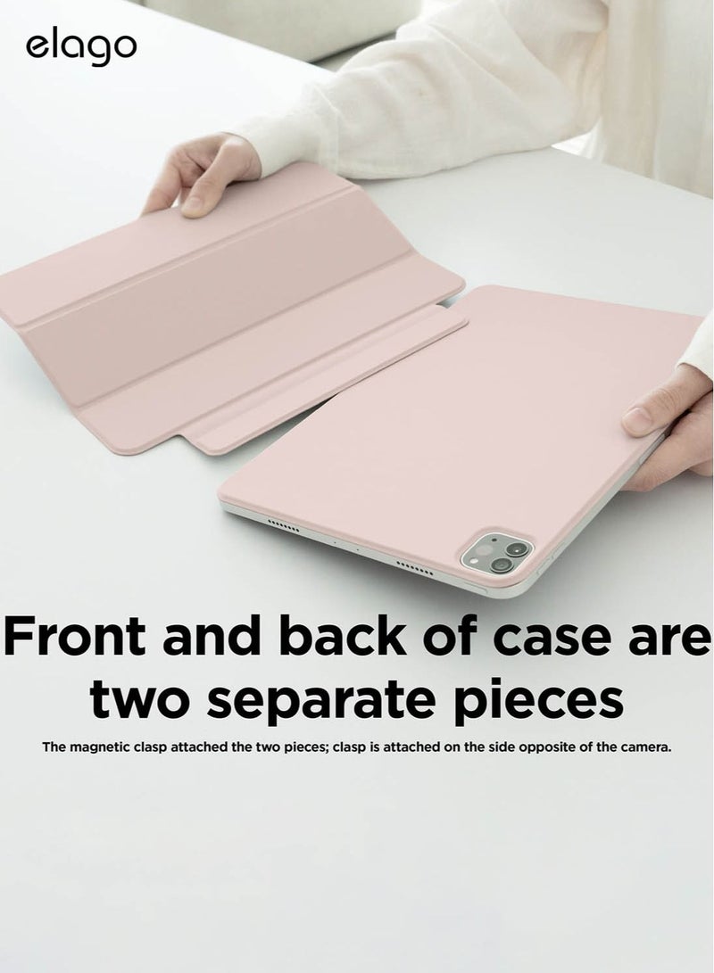 Elago غطاء حماية مغناطيسي لجهاز iPad Pro مقاس 11 بوصة من الجيل الرابع (2022) والجيل الثالث (2021) والجيل الثاني (2020) - وردي رملي مع وظيفة السكون والاستيقاظ التلقائي - Image 3