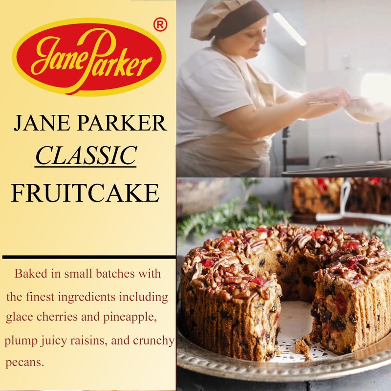 Jane Parker Fruitcake Classic Light Fruit Cake 3 Pound (48 Ounce) Ring in a Collectible Holiday Tin - Image 3