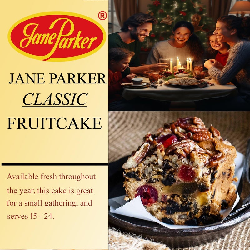 Jane Parker Fruitcake Classic Light Fruit Cake 3 Pound (48 Ounce) Ring in a Collectible Holiday Tin - Image 4