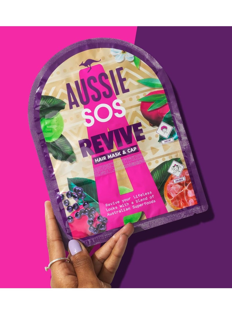 أوسي قناع الشعر SOS وقبعة أحيي خصلات شعرك الباهتة بمزيج من الأطعمة الخارقة الأسترالية النباتية 20 مل - Image 2
