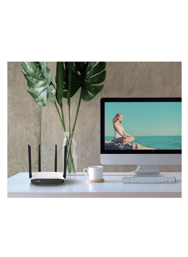 Zyxel - ACCESS POINT ZYXEL WIRELESS 4 PORT GIGABIT NBG6615 AC1200 MU-MIMO Dual-Band Wireless For Blazing Fast Multimedia Streaming 2.4 GHz - 5 GHz - Image 1