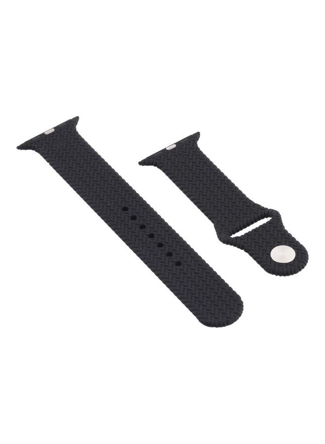 BGM Replacement Band for Apple Watch Series 1/2/3/4/5/6/SE 38/40mm Black - Image 2