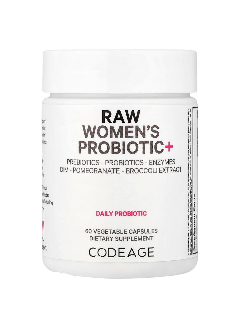 Codeage RAW Women's Probiotic+, 60 Vegetable Capsules