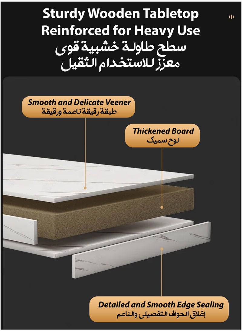 توشيونيكس - طاولة قهوة مركزية من الخشب الخام بتصميم هندسي مكون من طبقتين متعددة الوظائف وعصرية وفاخرة وأنيقة وبسيطة ذات سطح خشبي للمنزل وغرفة المعيشة والمكتب وردهة الفندق ومنطقة الاستقبال 100×50×43 سم - Image 1