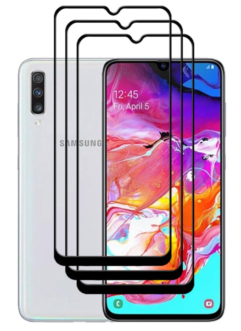 ACLIX 3 Pieces Antistatic ESD Dustproof Premium Quality High Definition Tempered Glass Screen Protector Designed For Samsung Galaxy A70 - Image 1