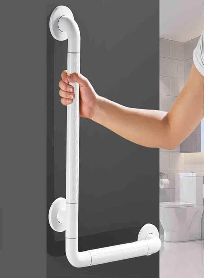 NISHWARE Heavy Duty High Grade ABS and Stainless Steel Grab Bar Safety Rail Handle for Senior Citizen Wall Mounted Grab Bar for Toilet,Bathroom, Bathtub (70 CM X 50 CM, L Shape) - Image 4
