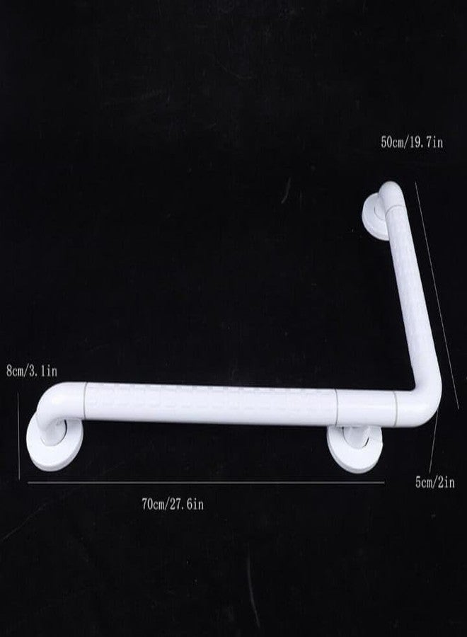 NISHWARE Heavy Duty High Grade ABS and Stainless Steel Grab Bar Safety Rail Handle for Senior Citizen Wall Mounted Grab Bar for Toilet,Bathroom, Bathtub (70 CM X 50 CM, L Shape) - Image 3
