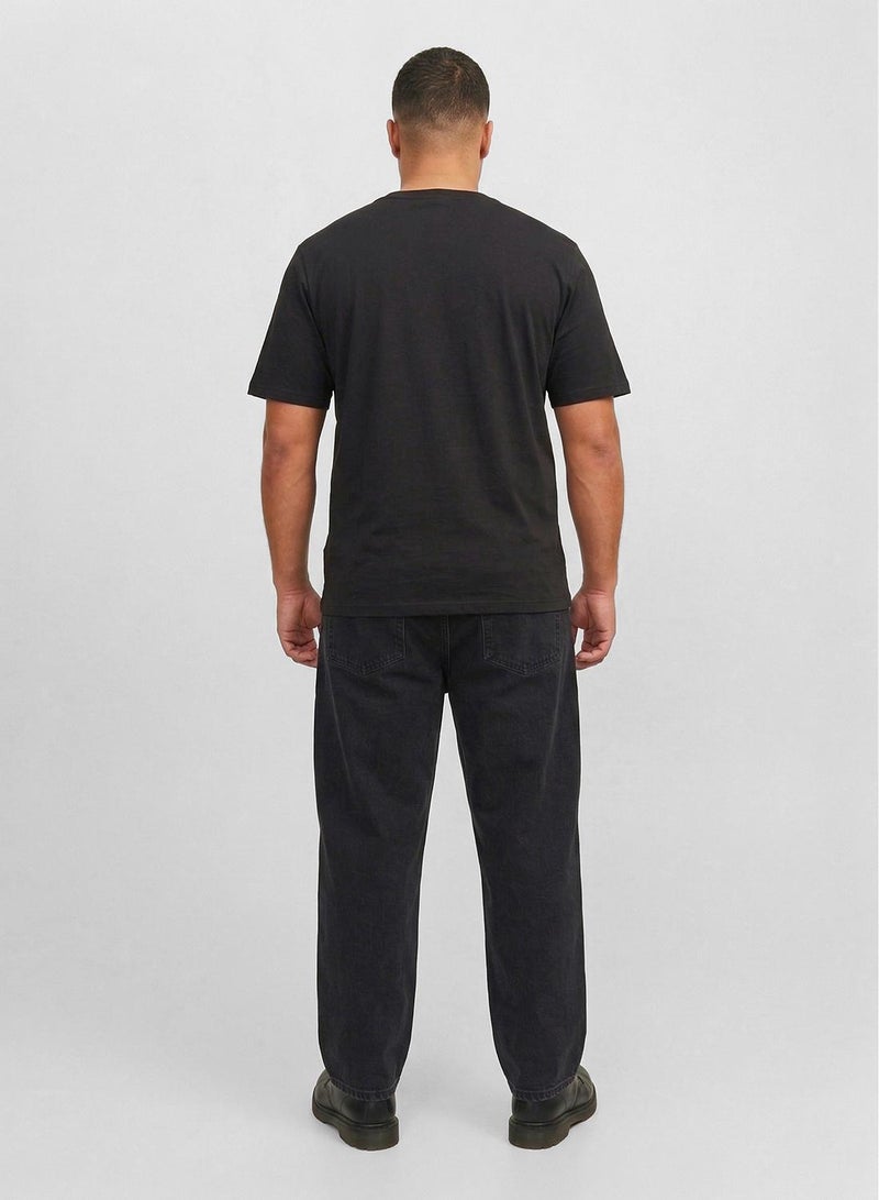 JACK & JONES Plus Size Logo Regular Fit Crew Neck T-Shirt - Image 2