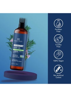 Botanic Hearth 100% Pure Rosemary Oil For Hair Growth (6.7 fl oz) Infused With Biotin, Jojoba & castor Oil | Hair strengthening Treatment | Nourishing & Volumizing | Non GMO Verified  - Image 5