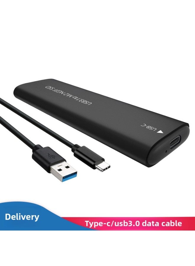 M.2 Hard Drive Box USB3.1Type-C To M.2NGFF Solid State Drive Box Metal External Mobile Hard Drive Box-Color:TN08-AC BlACk