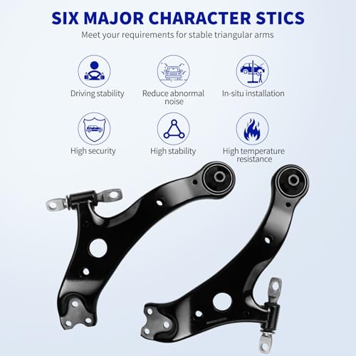 LCWRGS Front Lower Control Arm Compatible with Toyota Camry 2007 2008 2009 2010 2011, Suspension Kit Lower Ball Joints Inner Outer Tie Rods Front & Rear Sway Bars - 12pcs - Image 3