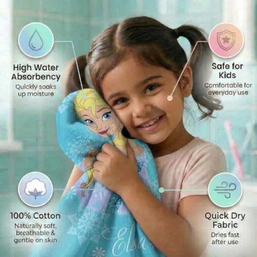 Athom Trendz Athom Living Disney Kids 350 GSM Cotton Bath Towel (Standard Size) - Pack of 2 - Image 5