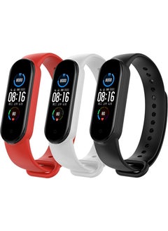 APEXEL Xiaomi Mi Band 5 and 6 Compatible Band Set 3 - Red/white/black 