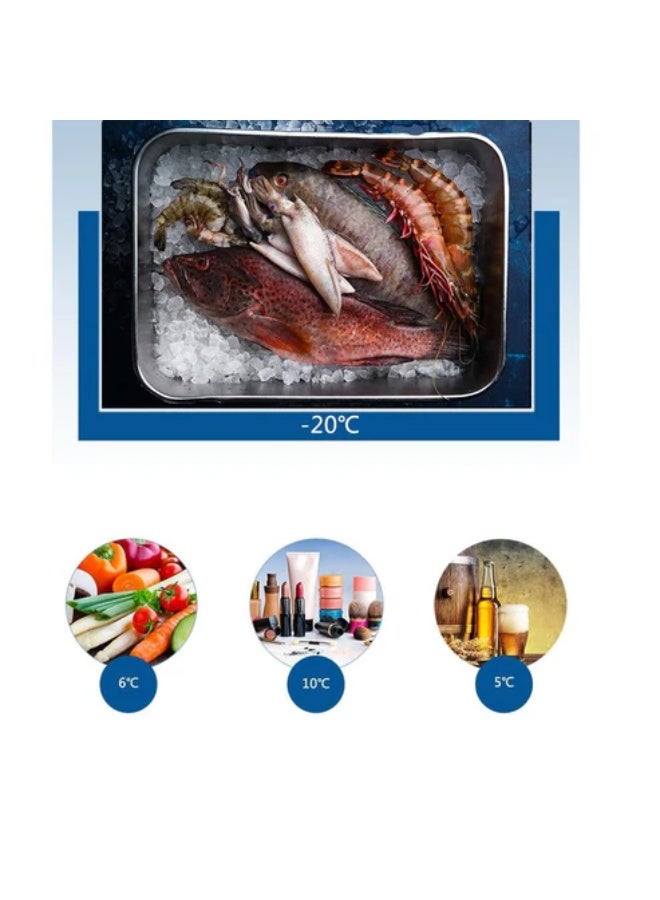 Crony CX30 Car Refrigerator 30L, DC 12V/24V, -20°C to 20°C, LCD Control Panel, Dual Power, Solar Panel Compatible, Trolley Wheels, Battery Protection - Image 4