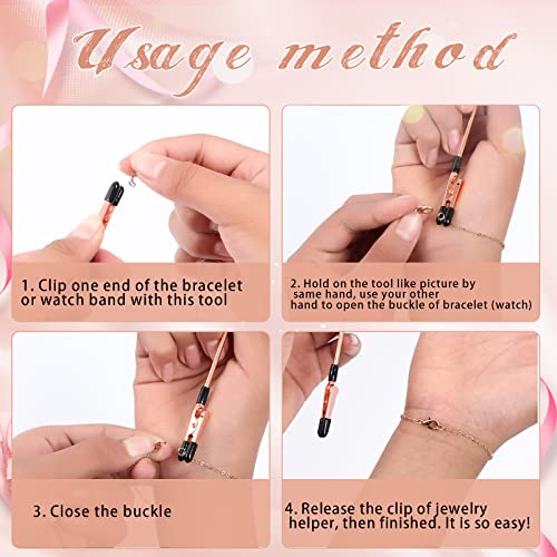 Zousen 3 Pieces Bracelet Tool Buddy Jewelry Helper - Fastening and Hooking Equipment for Necklace, Watch Band & Jewelry Clasps, Zippers and Closures - Image 3