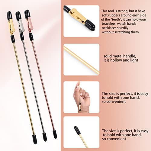 Zousen 3 Pieces Bracelet Tool Buddy Jewelry Helper - Fastening and Hooking Equipment for Necklace, Watch Band & Jewelry Clasps, Zippers and Closures - Image 4