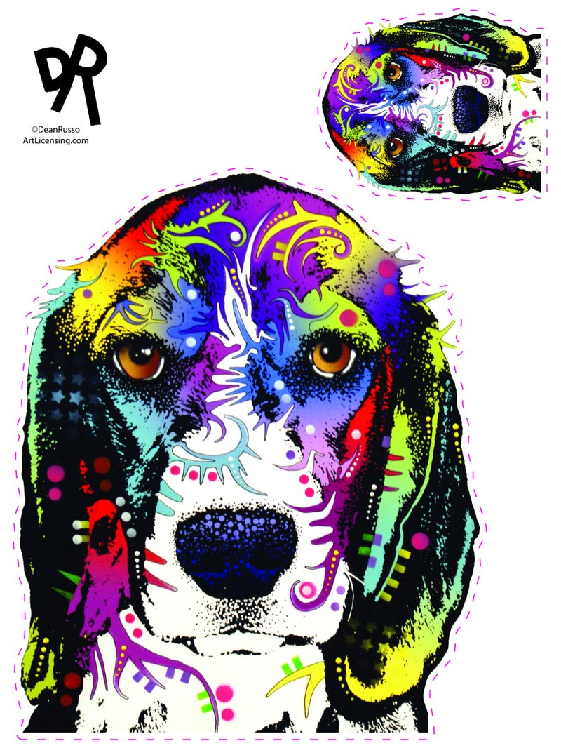 Enjoy It Dean Russo Beagle Car Stickers, Outdoor Rated Vinyl Sticker Decals for Windows, Bumpers, Laptops or Crafts - 2 Pieces - Image 3