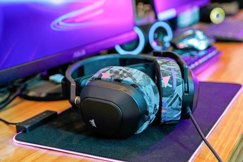 WC Freeze HS80 - Cooling Gel Earpads for Corsair HS80 RGB Wireless, Wired, & HS80 Max by Wicked Cushions - Elevate Comfort, Thickness & Sound Isolation for Epic Gaming Sessions | 90's Black - Image 3