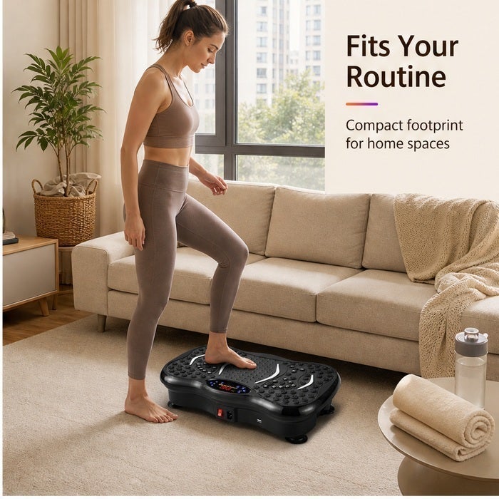 CALENOR Vibration Plates, Vibration Fitness Exercise Machine for Home Use, with Bluetooth Speaker, 5 Program Modes, 2 Resistance Bands, Vibration Fitness Trainer, 330lb Max Load - Image 3