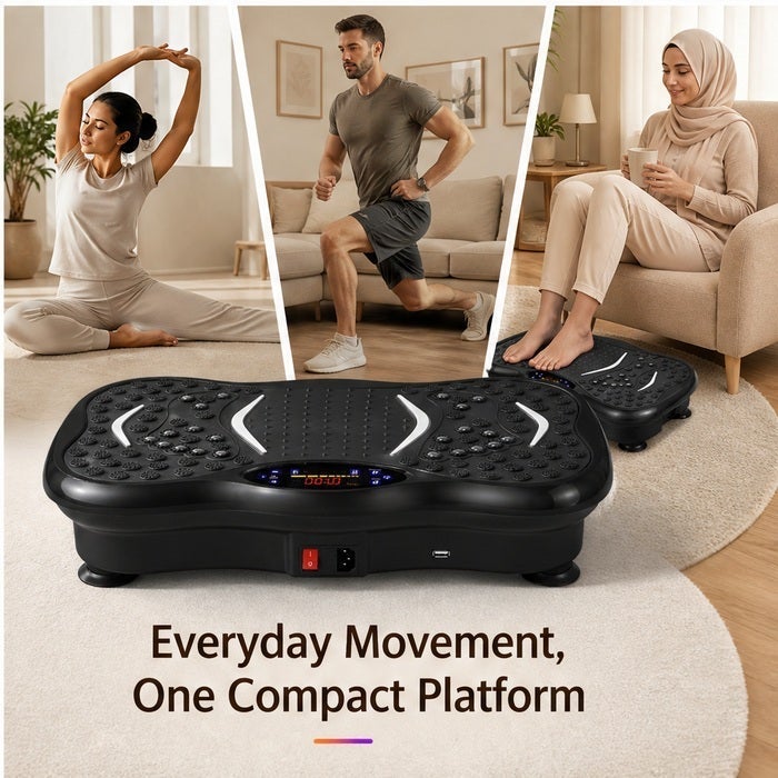 CALENOR Vibration Plates, Vibration Fitness Exercise Machine for Home Use, with Bluetooth Speaker, 5 Program Modes, 2 Resistance Bands, Vibration Fitness Trainer, 330lb Max Load - Image 5