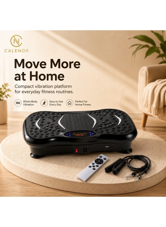 CALENOR Vibration Plates, Vibration Fitness Exercise Machine for Home Use, with Bluetooth Speaker, 5 Program Modes, 2 Resistance Bands, Vibration Fitness Trainer, 330lb Max Load - Image 1