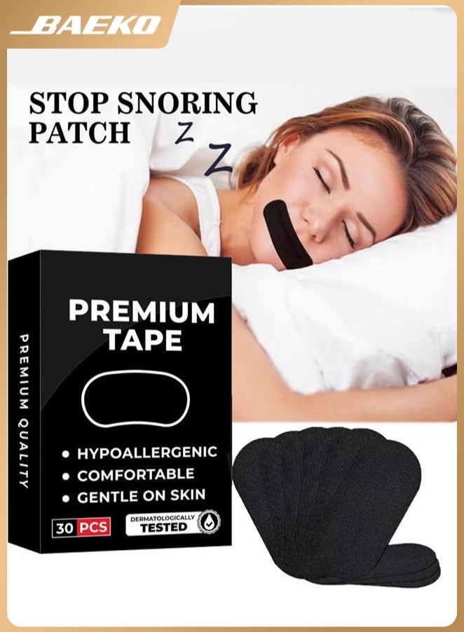 BAEKO 30 Pack Sleep Tape Patch Hypoallergenic Breathable Tape Closed Mouth Patch Breathing Patch Micropore Tape Pain Free Removal Latex Free Gentle On Skin Medical Grade No Irritation - Image 1