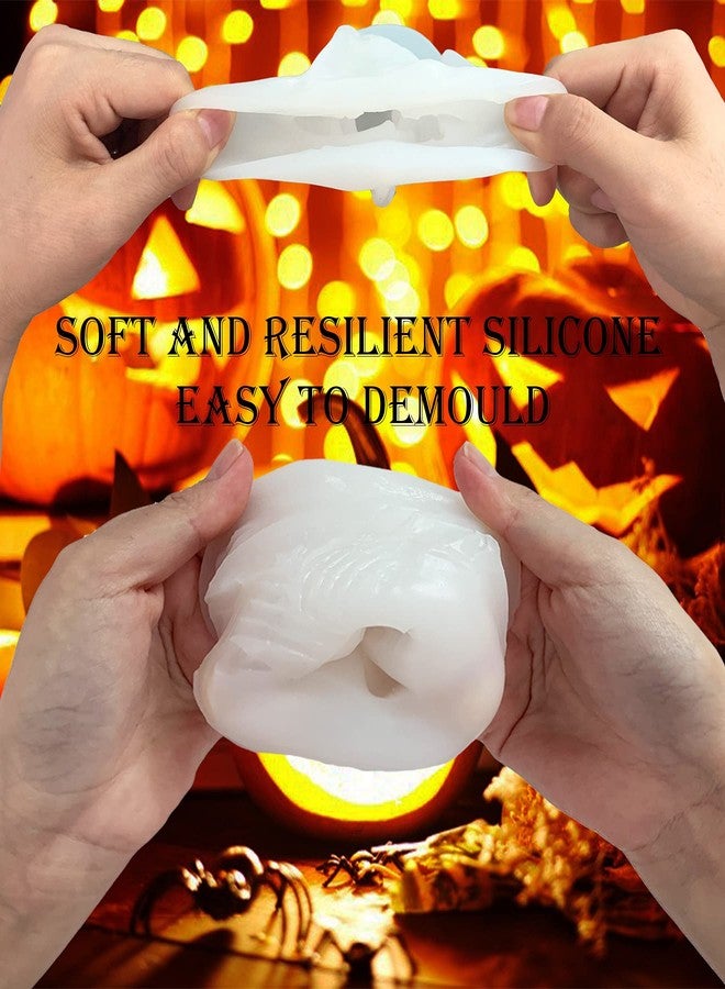 ZAKVOOR 3D Skull Candle Mold Column Halloween Silicone Resin Mold for Aromatherapy Candles Resin Casting Homemade Wax Making Polymer Clay DIY Craft - Image 3