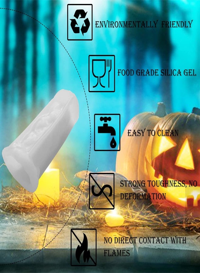 ZAKVOOR 3D Skull Candle Mold Column Halloween Silicone Resin Mold for Aromatherapy Candles Resin Casting Homemade Wax Making Polymer Clay DIY Craft - Image 4