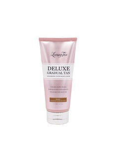 Loving Tan Loving Tan Deluxe Gradual Tan Lotion, Dark- Natural Looking Self Tanner, Professional Strength Sunless Tanner, 7+ Self Tanning Applications per Bottle- Cruelty Free, Naturally Derived DHA- 5.07 Fl Oz  - Image 1