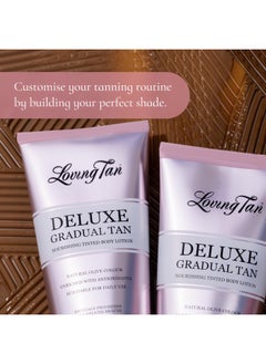 Loving Tan Loving Tan Deluxe Gradual Tan Lotion, Dark- Natural Looking Self Tanner, Professional Strength Sunless Tanner, 7+ Self Tanning Applications per Bottle- Cruelty Free, Naturally Derived DHA- 5.07 Fl Oz  - Image 5