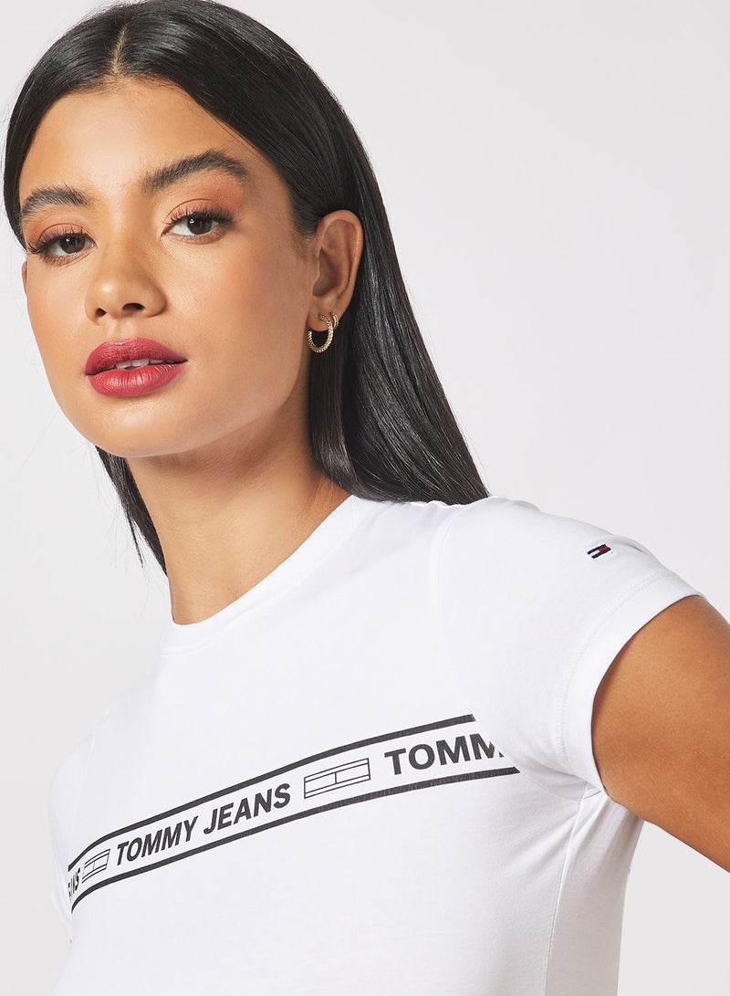 Cut Out Logo Tape Bodysuit