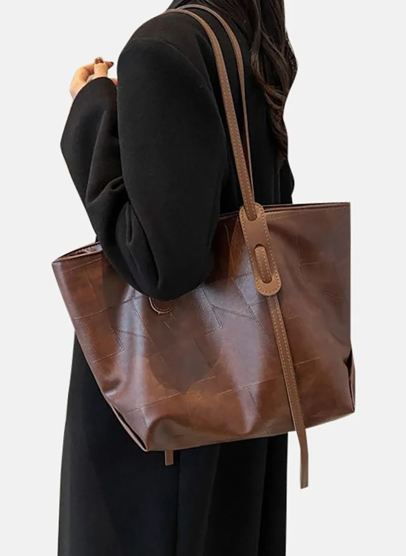 YUNIQEE Brown Solid Structured Shoulder Bag