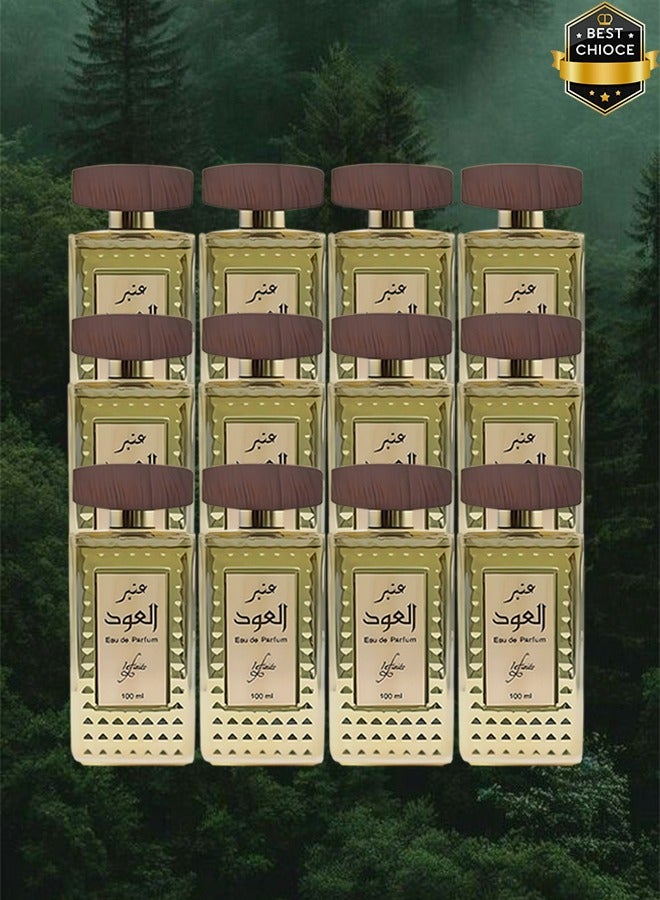 Infinite 12 Pieces Amber Al Oud Perfume 100ml EDP - Image 1