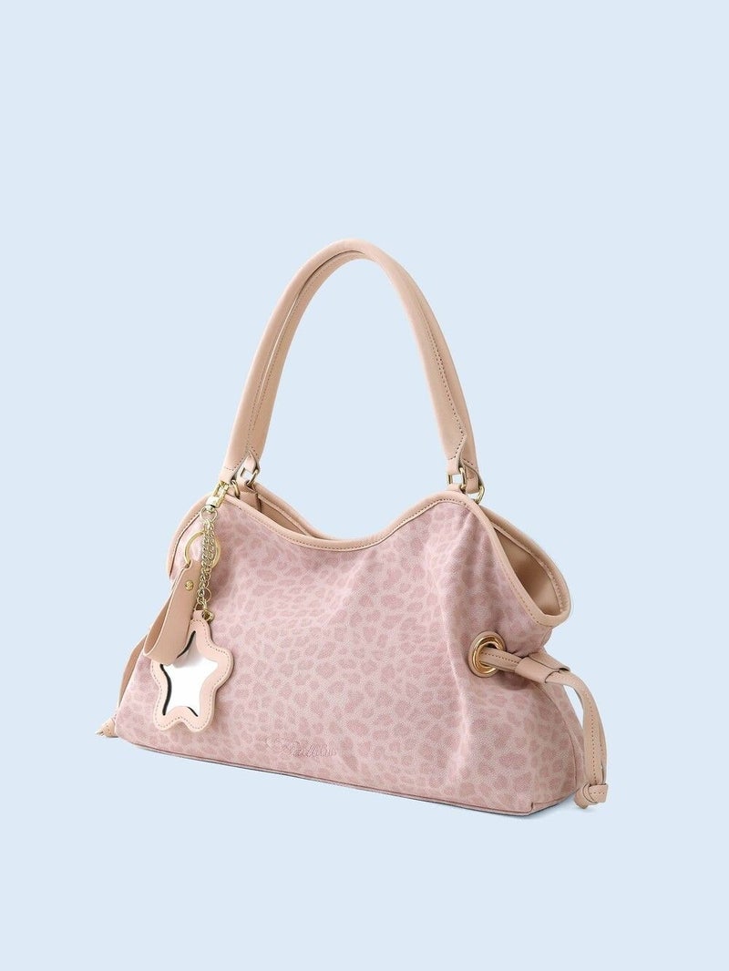 BubbleBum Bad Blue Mini Washed Leopard Dimsum Bag Pink Shoulder Bag Handbag- Women Daily - Image 5