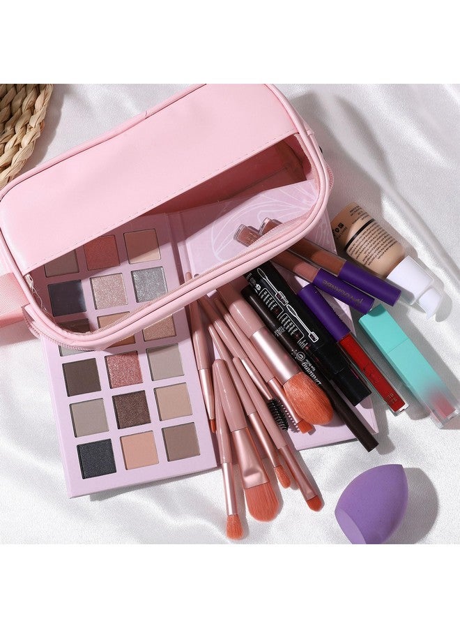MARBUROLY Full Makeup Kit For Women, 18 Color Eyeshadow, 3 Color Lipstick, Blush Oil, Mascara, Liquid Eyeliner, Eyebrow Pencil, Foundation, Sponge, Makeup Bag And 8Pcs Makeup Brush - Image 2