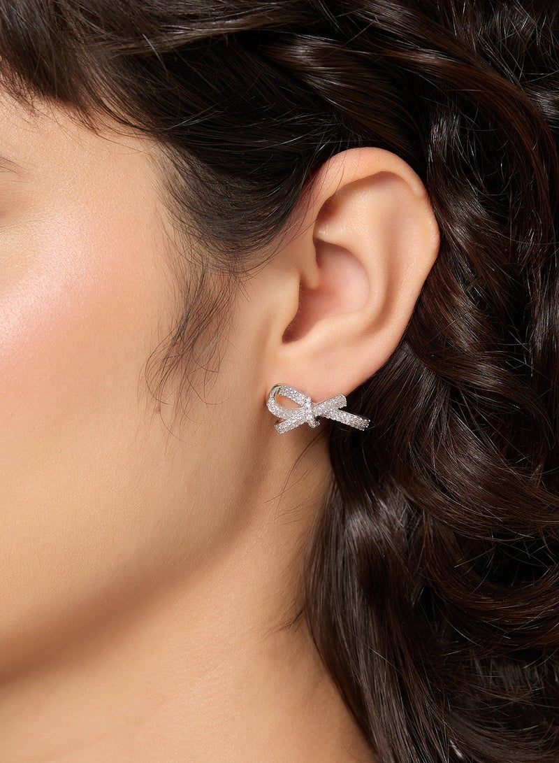 ايلا ليمتد اديشن أقراط مرصعة بالماس على شكل قوس - Image 1