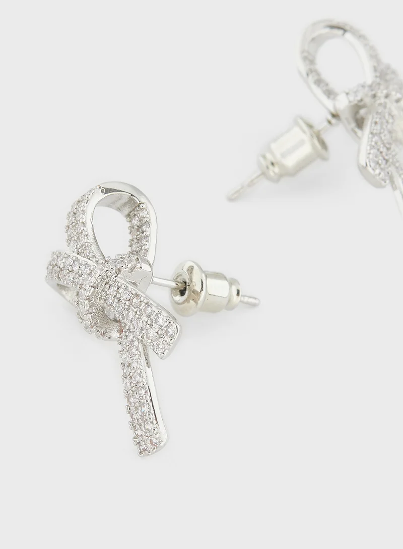 Ella Limited Edition Diamante Bow Stud Earrings