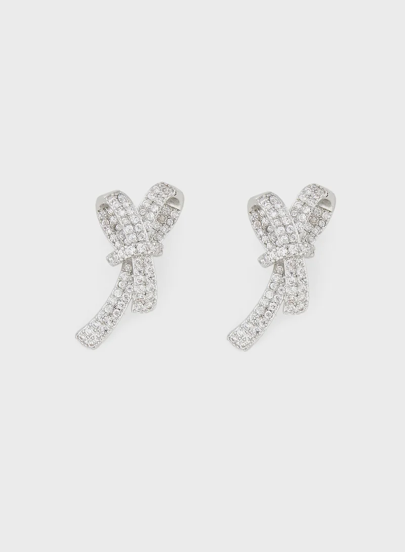 Ella Limited Edition Diamante Bow Stud Earrings