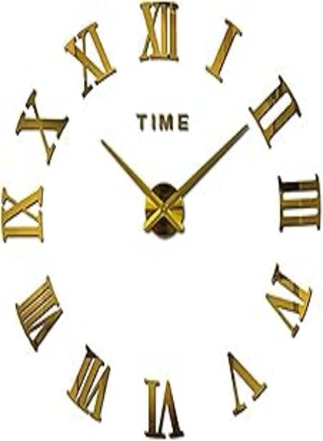 OR Sticker Wall Clock Gold - 47 Inch 