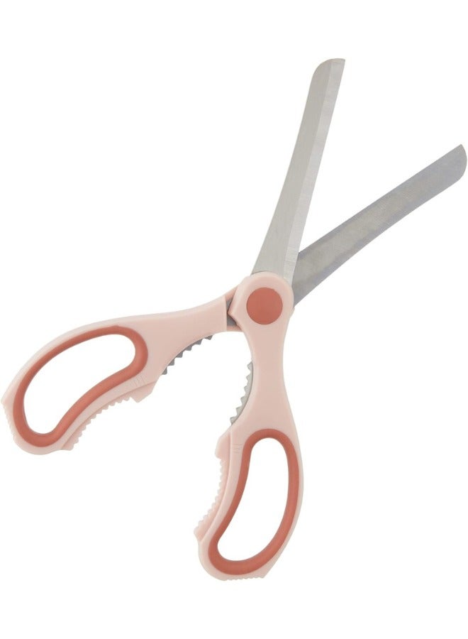 Generic Kitchen Scissors Heavy Duty Scissors Utility Stainless Steel Scissor Multipurpose Sharp Scissor Great for Vegetable, Fish, Bones, Nut, Meat, Turkey, Chicken, Flowers, BBQ Kitchen Essential (Pink)  - Image 1