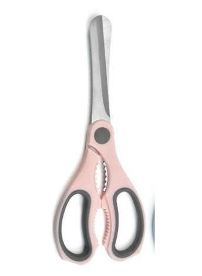 Generic Kitchen Scissors Heavy Duty Scissors Utility Stainless Steel Scissor Multipurpose Sharp Scissor Great for Vegetable, Fish, Bones, Nut, Meat, Turkey, Chicken, Flowers, BBQ Kitchen Essential (Pink)  - Image 2