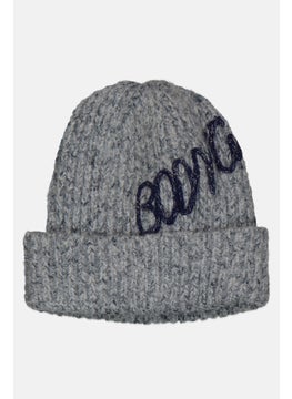 Women Rope Logo Beanie, Grey